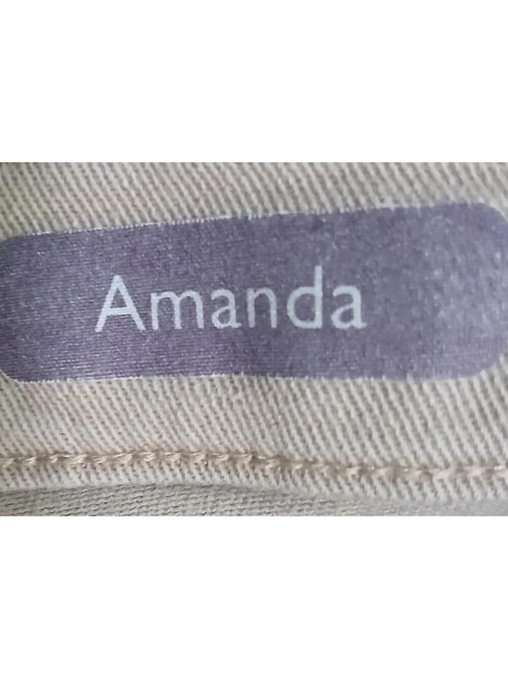 Gloria Vanderbilt Amanda Petite 8P Tan Pants 98% Cotton 2% Spandex #N-25 - Picture 4 of 12